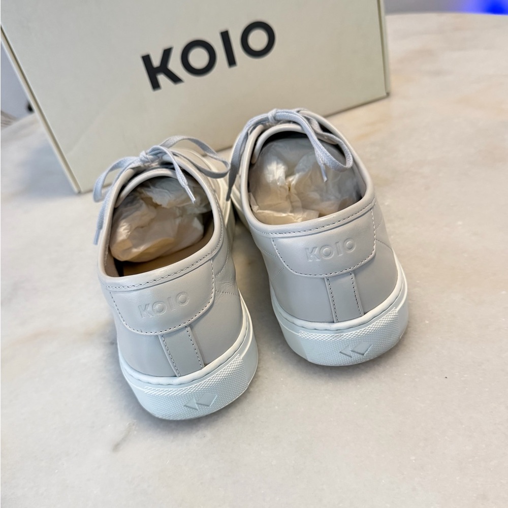 KOIO Men’s Portofino Low-Top Leather Sneakers in Sandstone - Picture 5 of 6